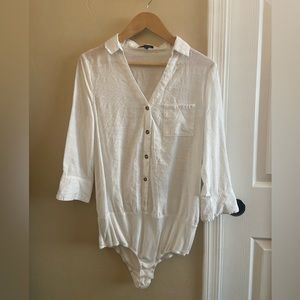 Linen Blouse- Body Suit